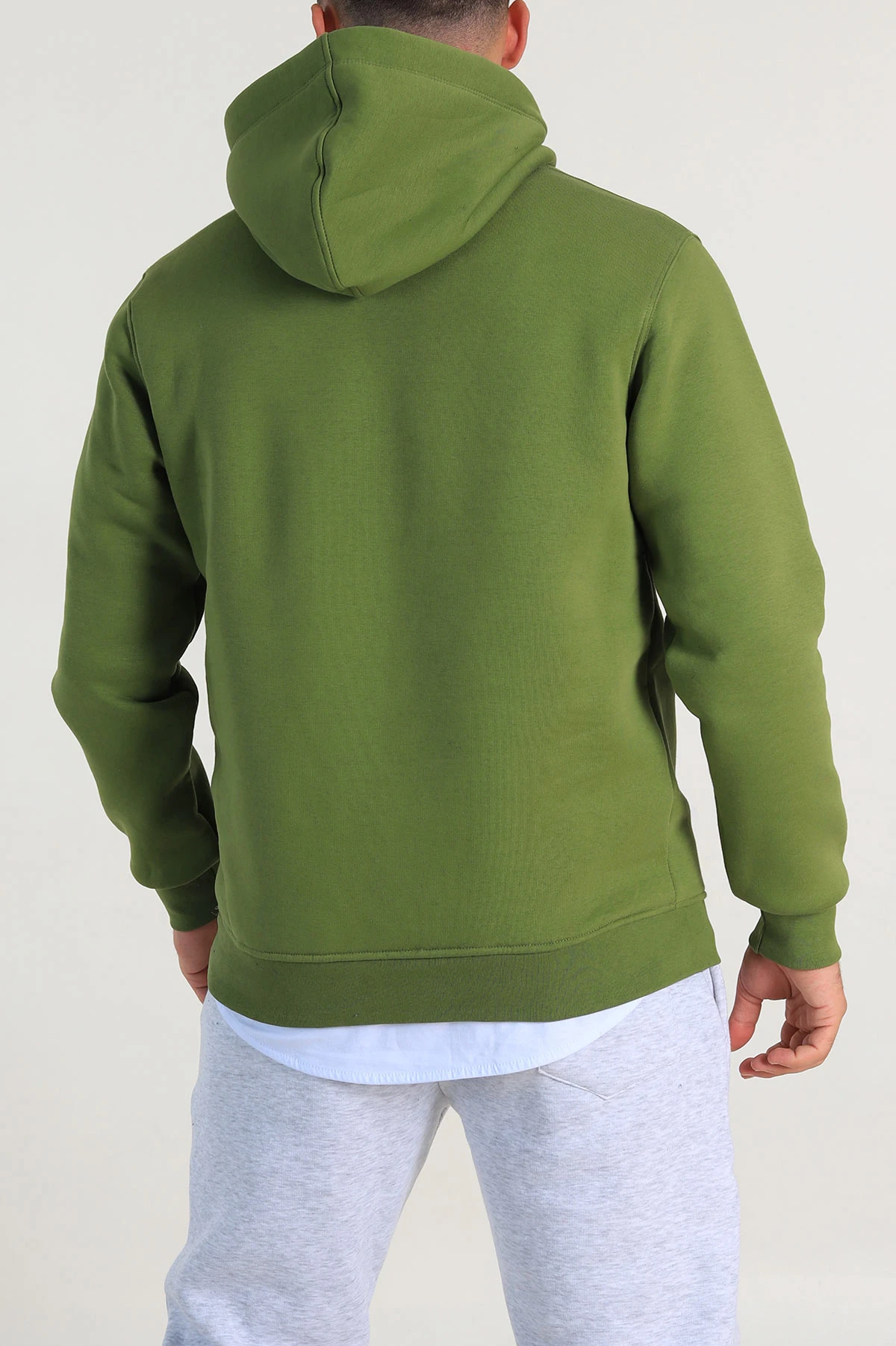 Yeşil Relaxed Fit Üç İp Şardonlu Kabartma Detaylı Erkek Sweatshirt 311124