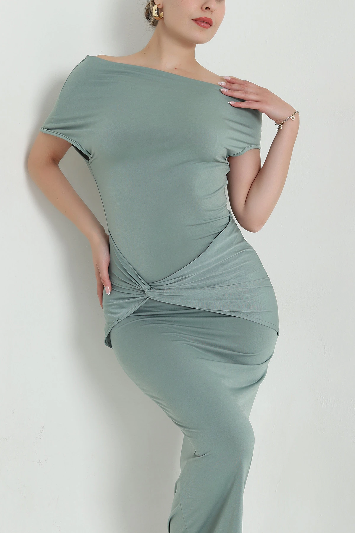 Yeşil Sandy Kadın Elbise 477675