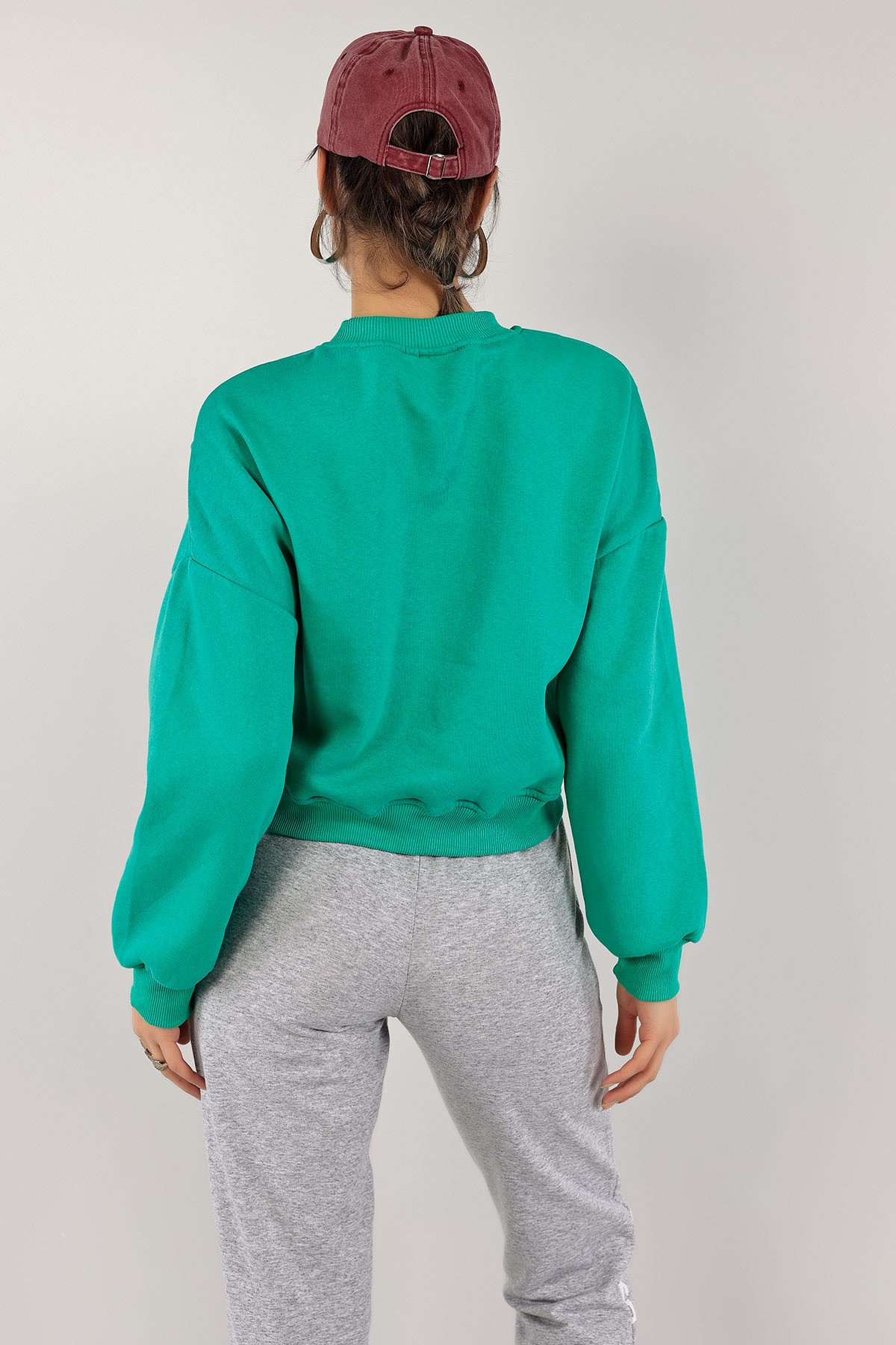 Yeşil Şardonlu Bayan Sweat 140752