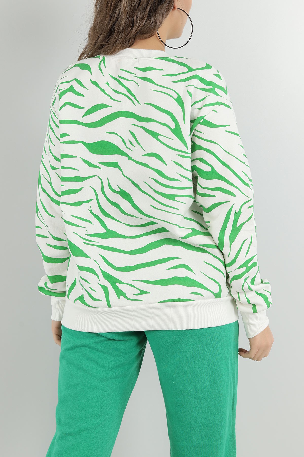 Yeşil Şardonlu Bayan Sweat 149739