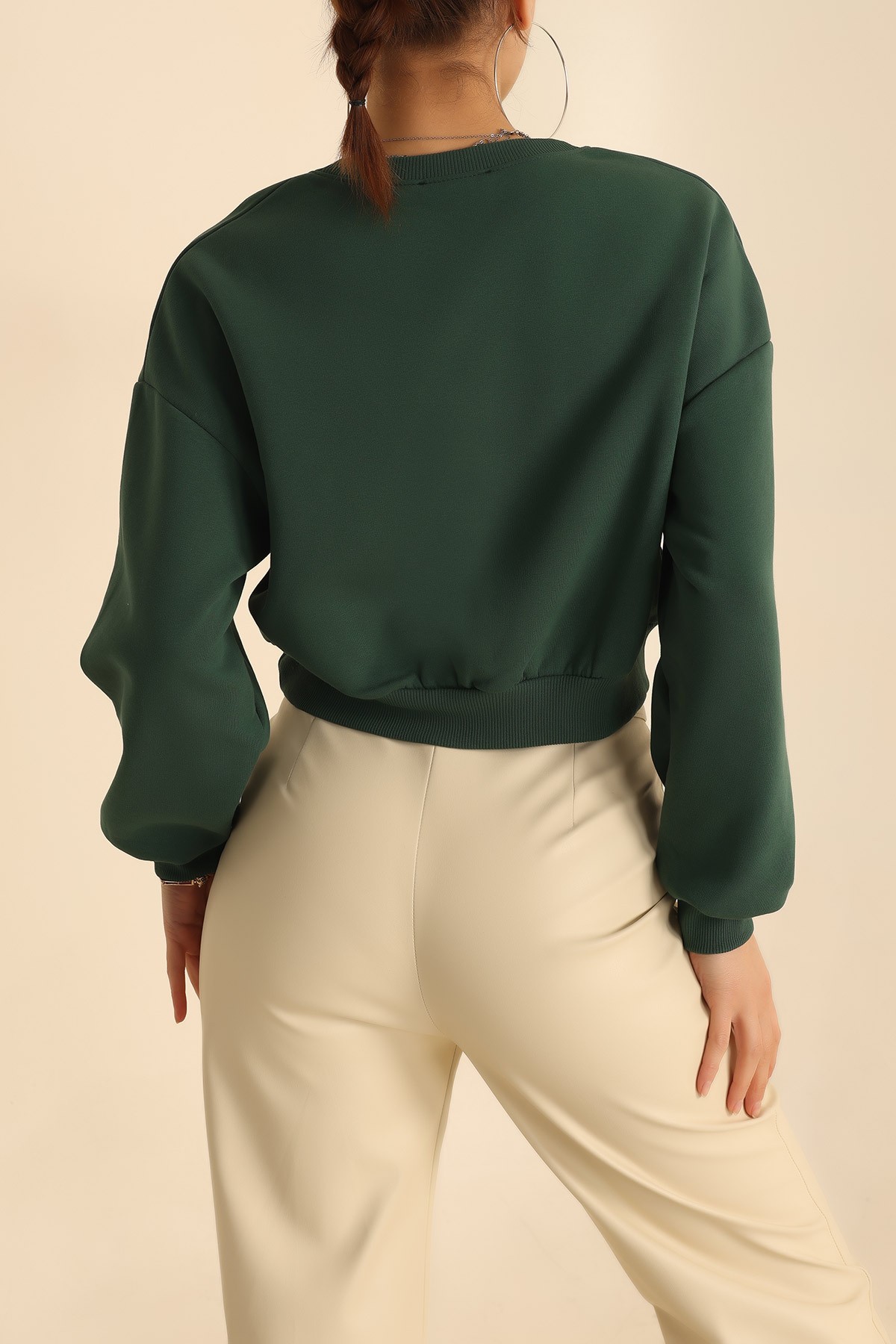 Yeşil Şardonlu Bayan Sweat 215110