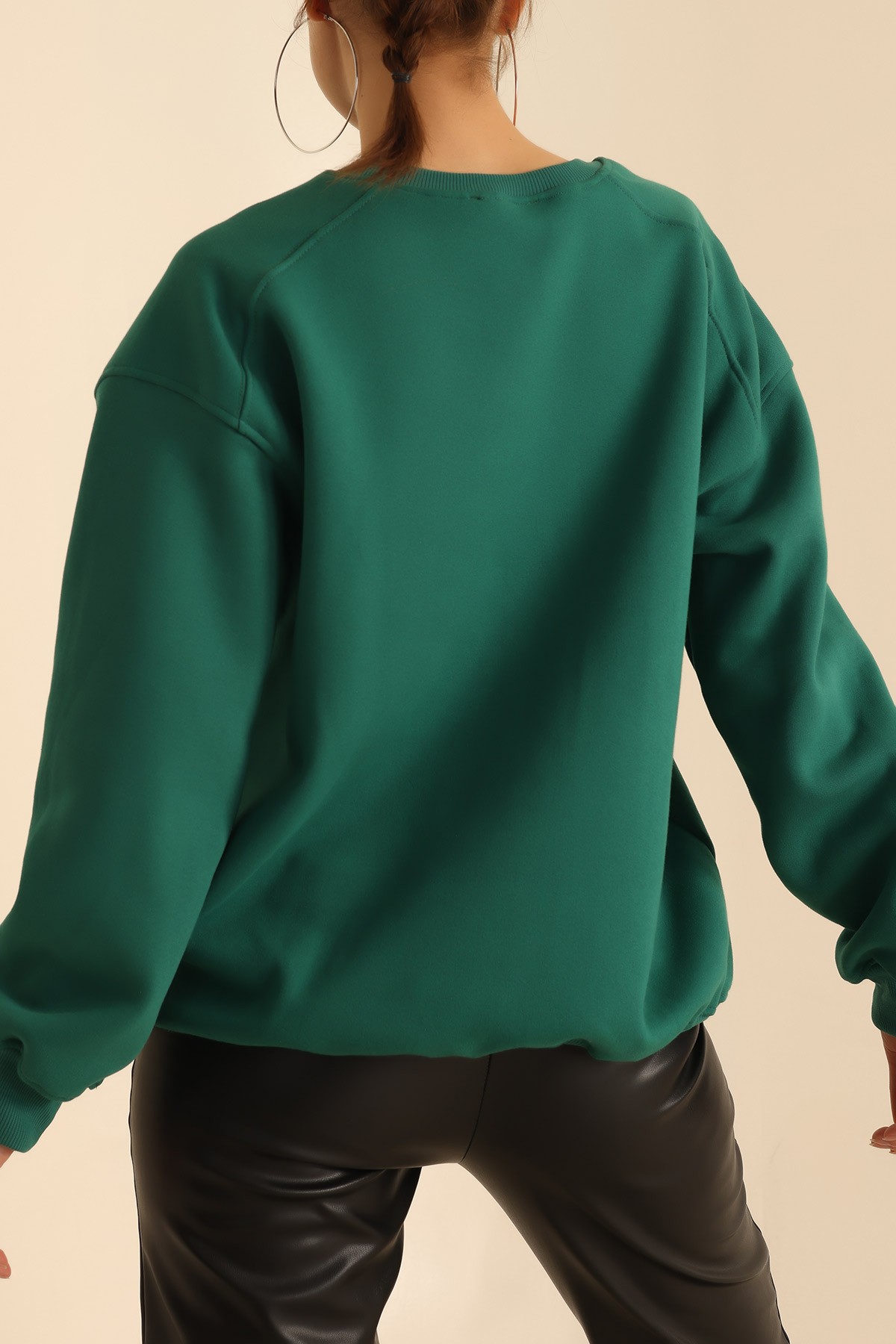 Yeşil Şardonlu Bayan Sweat 217444