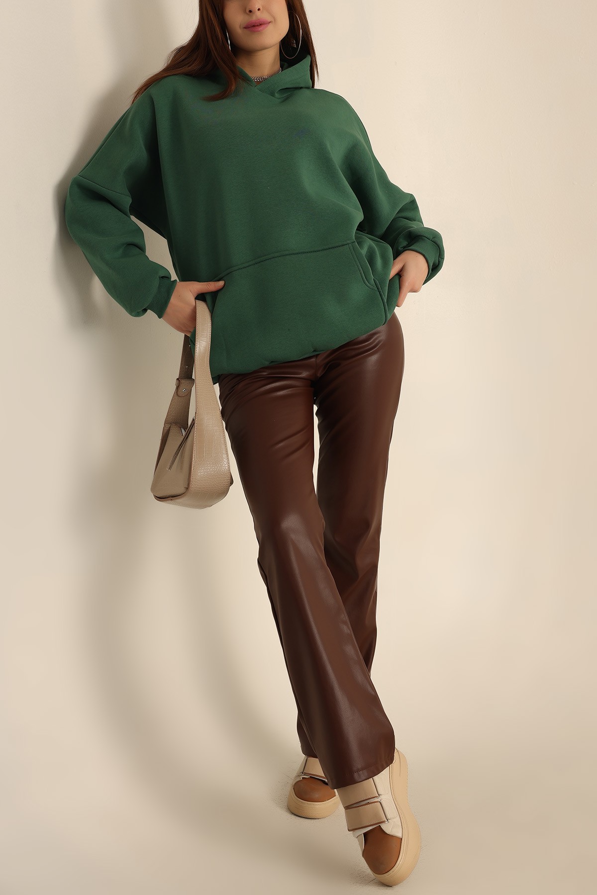 Yeşil Şardonlu Bayan Sweat 224202