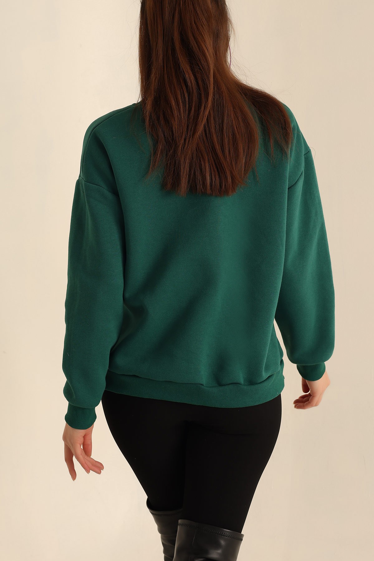 Yeşil Şardonlu Fermuar Detay Sweat 224465