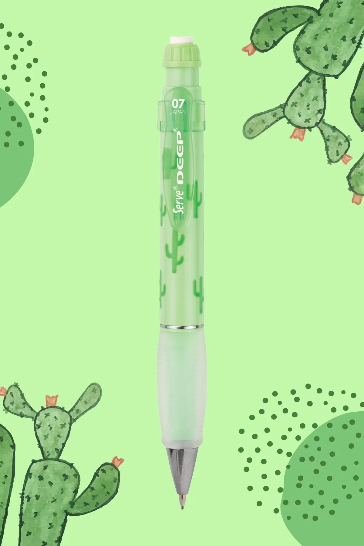 Yeşil Serve Deep 0.7 Mm Mekanik Kurşun Kalem Pastel Doğa Desenli 278897