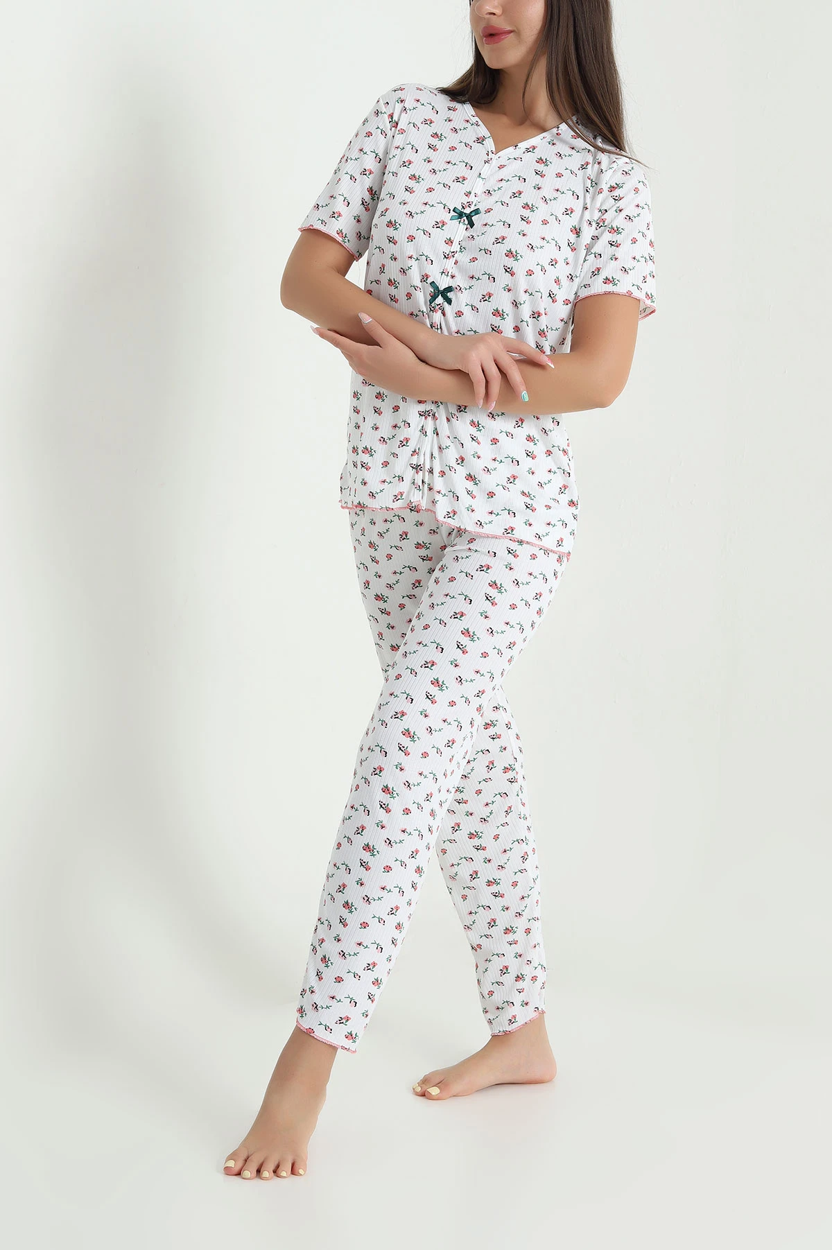 Yeşil Yeni Sezon Kadın Pijama Takımı 466336