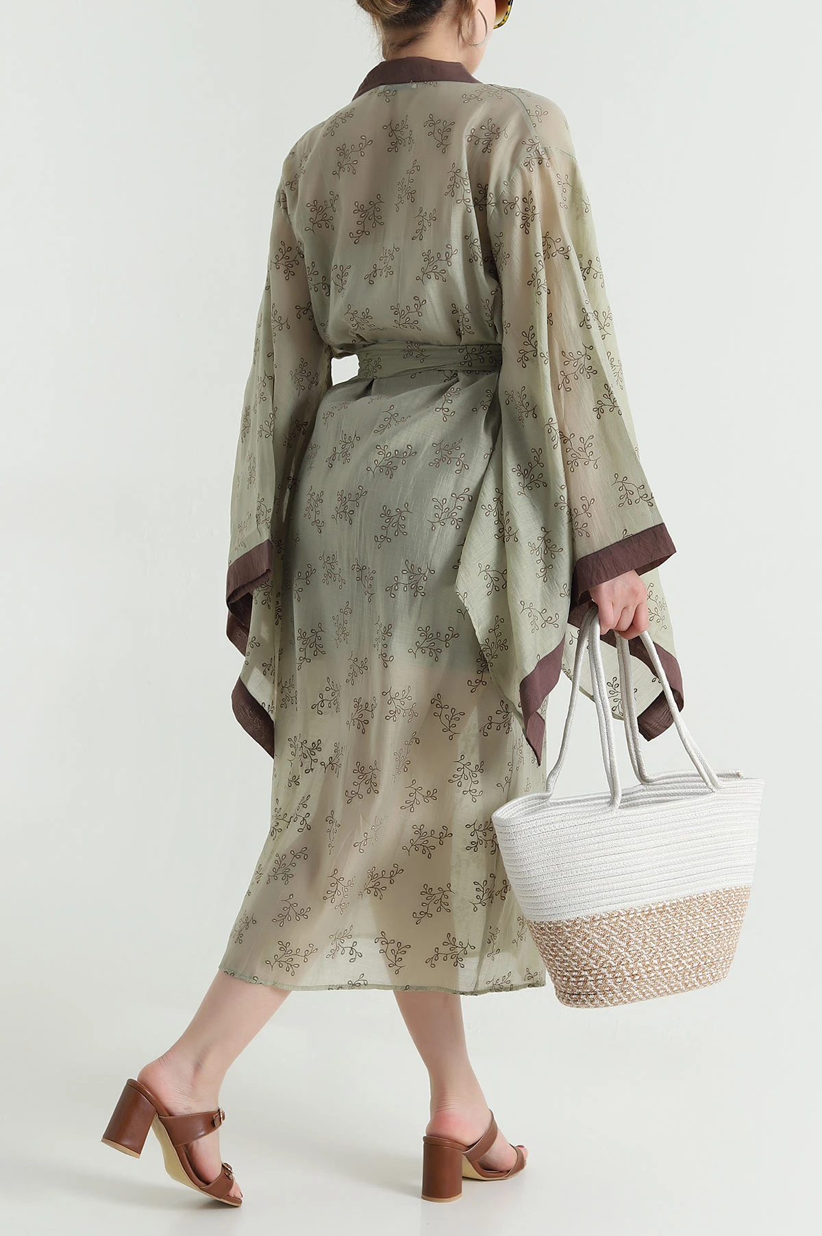 Yeşil Yeni Sezon Tensel Kadın Kimono 477842