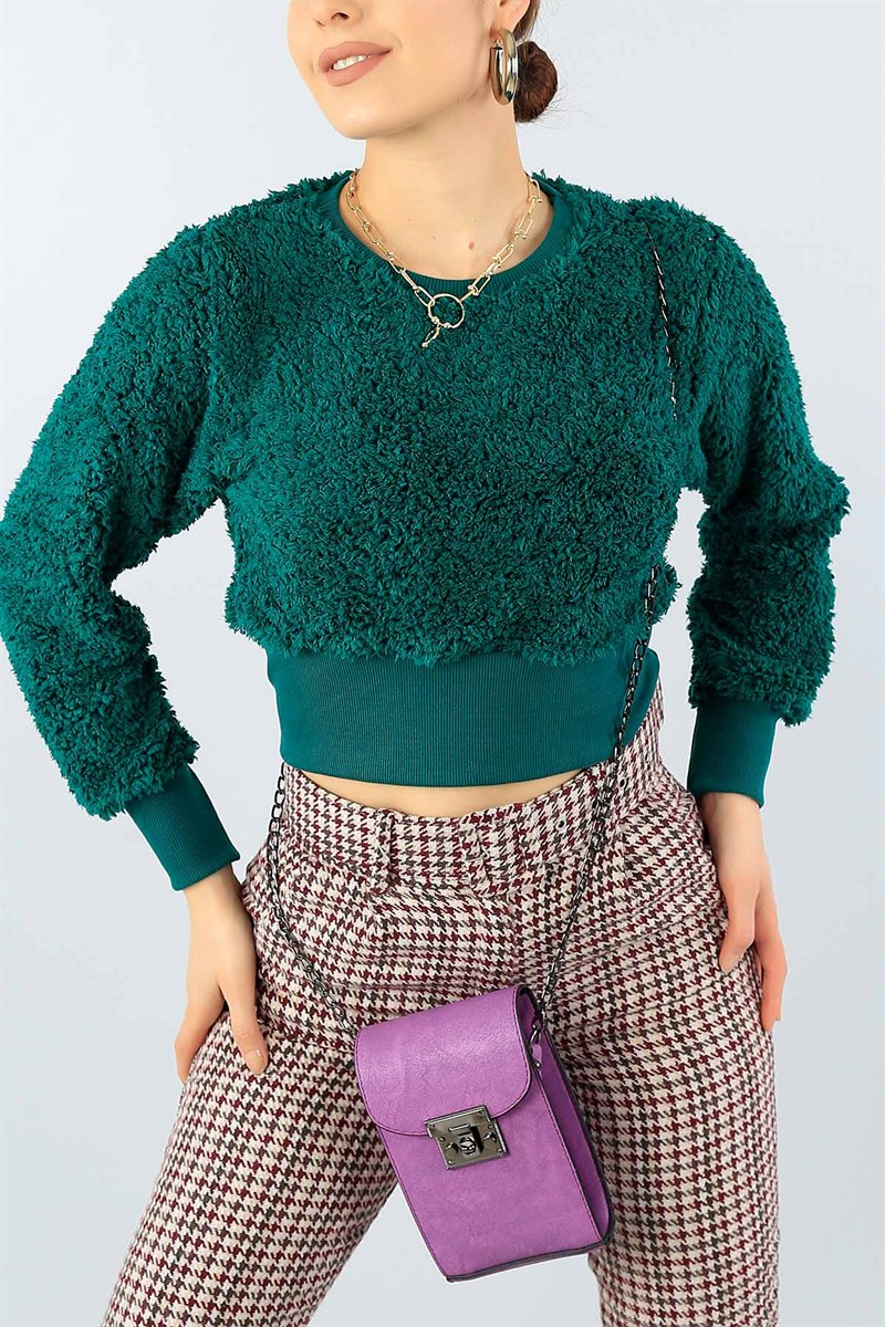 Yeşil Yumoş Bayan Sweat 45061