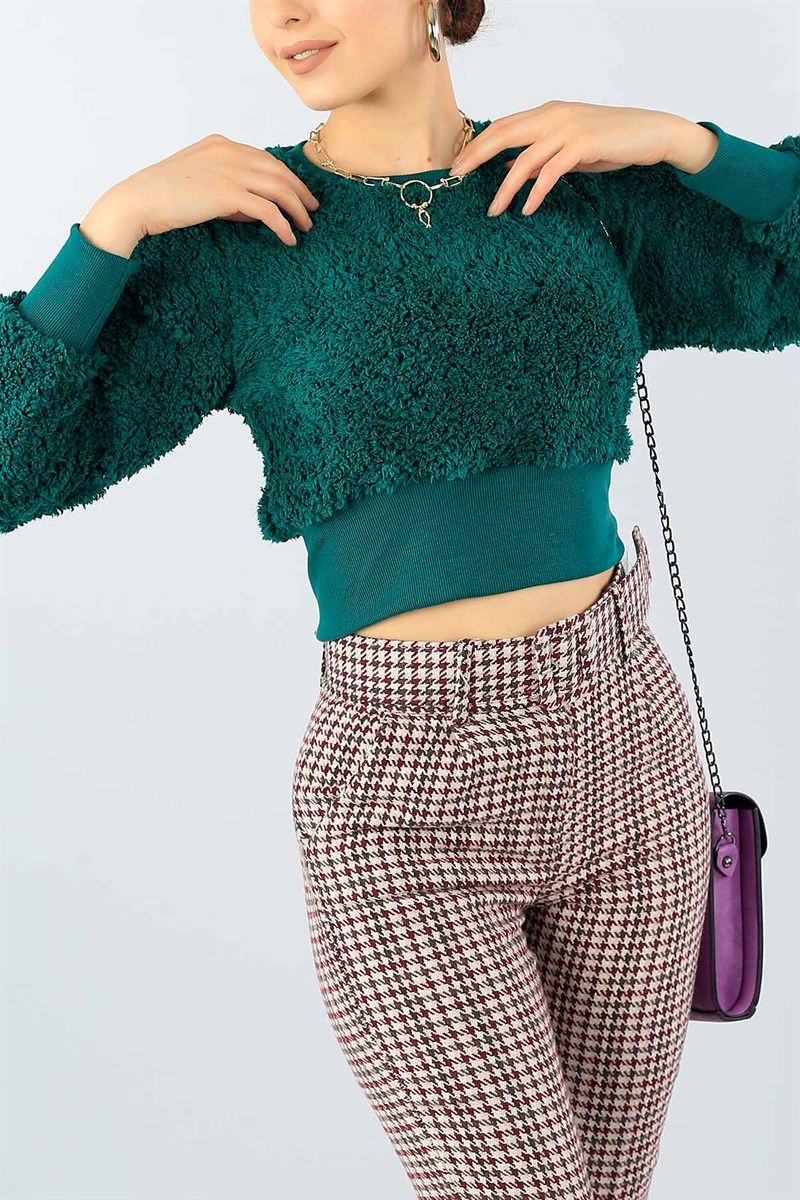 Yeşil Yumoş Bayan Sweat 45061
