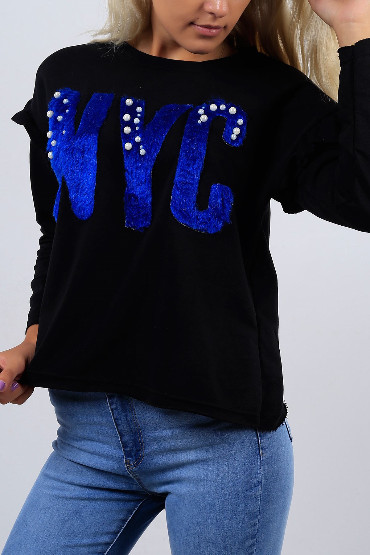 Yuvarlak Yaka NYC Puluş Yazılı Sweat 3270B