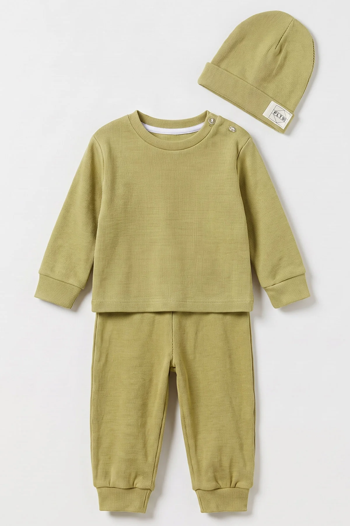 Zeytin (6-24 Ay)Şapkalı Kaşkorse Erkek Bebek Takım 478472