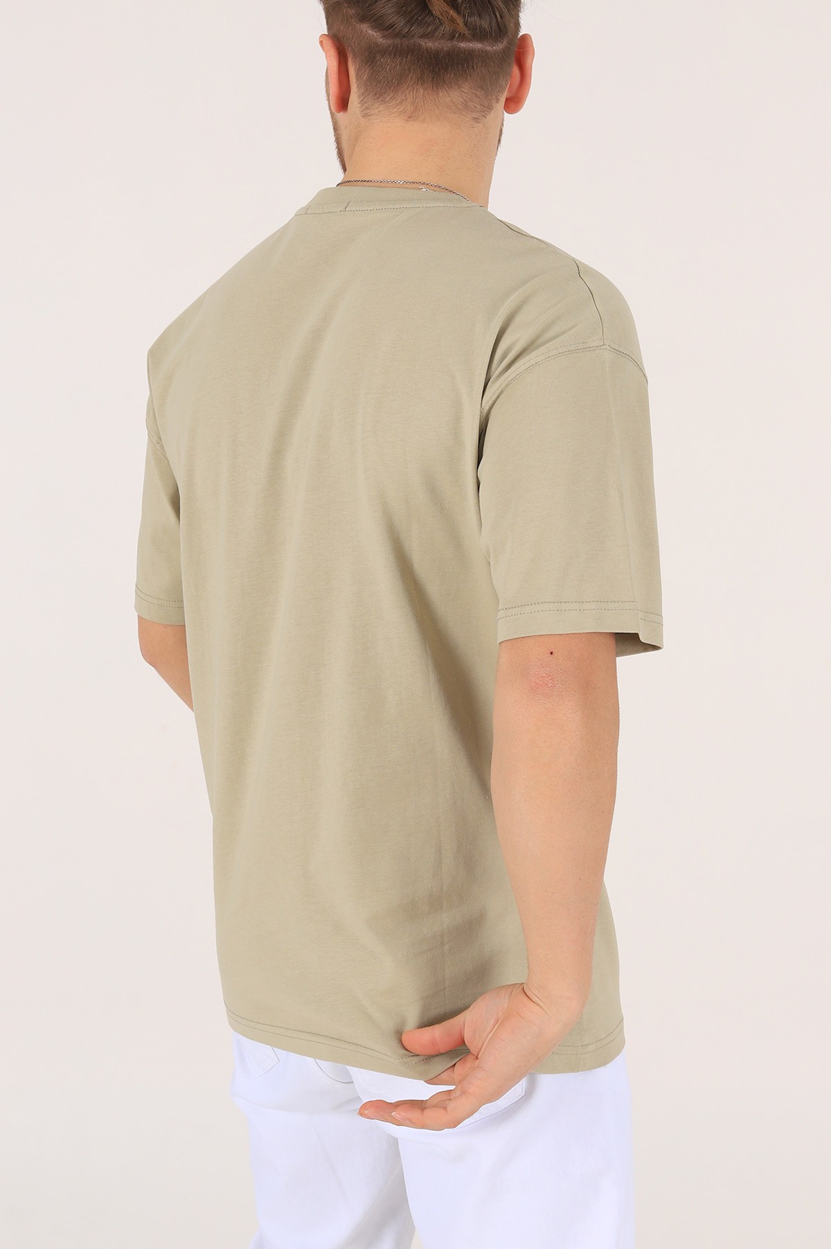 Zeytin Oversize Erkek Tişört 170992