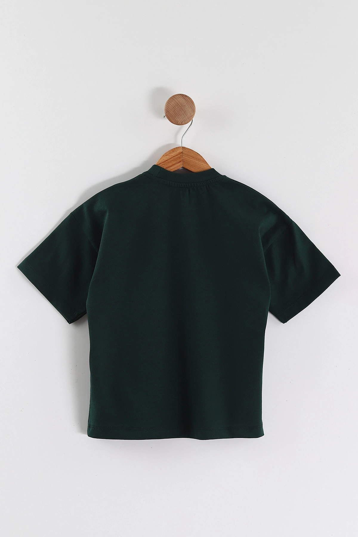 Zümrüt Yeşili (3-10 Yaş) Enjoy Baskılı Oversize Erkek Çocuk Tişört 469009