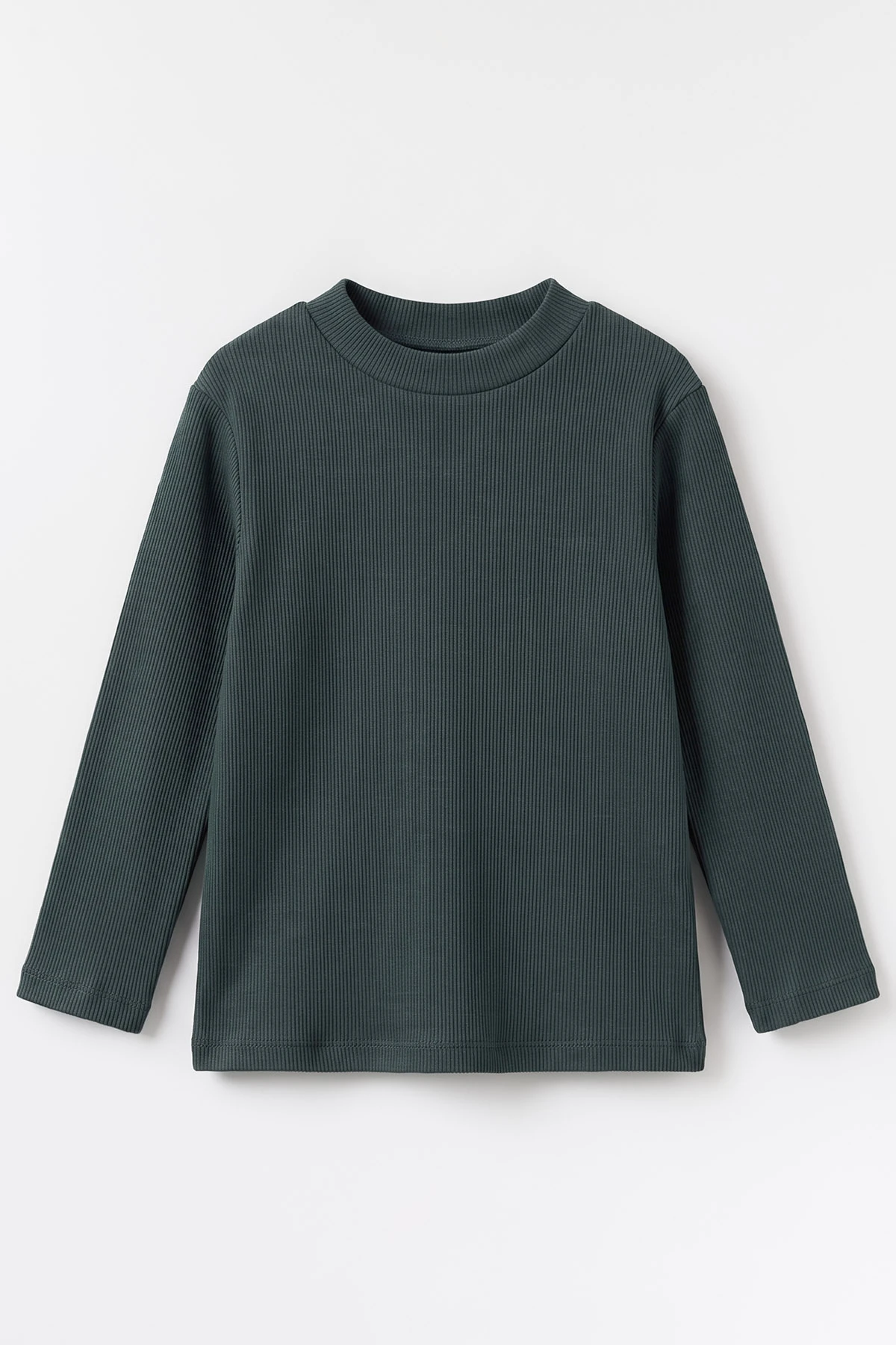 Zümrüt Yeşili (5-12 Yaş) Yarım Balıkçı Yaka Kaşkorse Çocuk Body Sweatshirt 495473