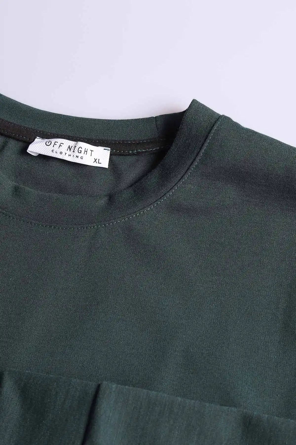 Zümrüt Yeşili Bisiklet Yaka Uzun Kollu Erkek Sweatshirt 396898