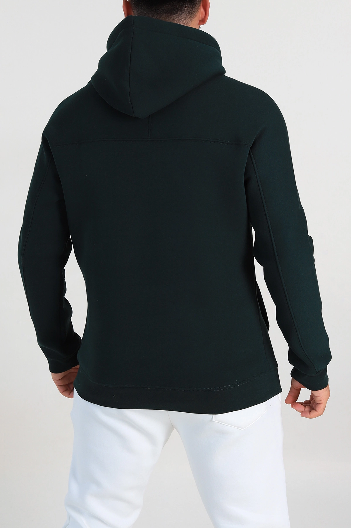 Zümrüt Yeşili Oversize Üç İp Şardonlu Kapüşonlu Sweatshirt 300916
