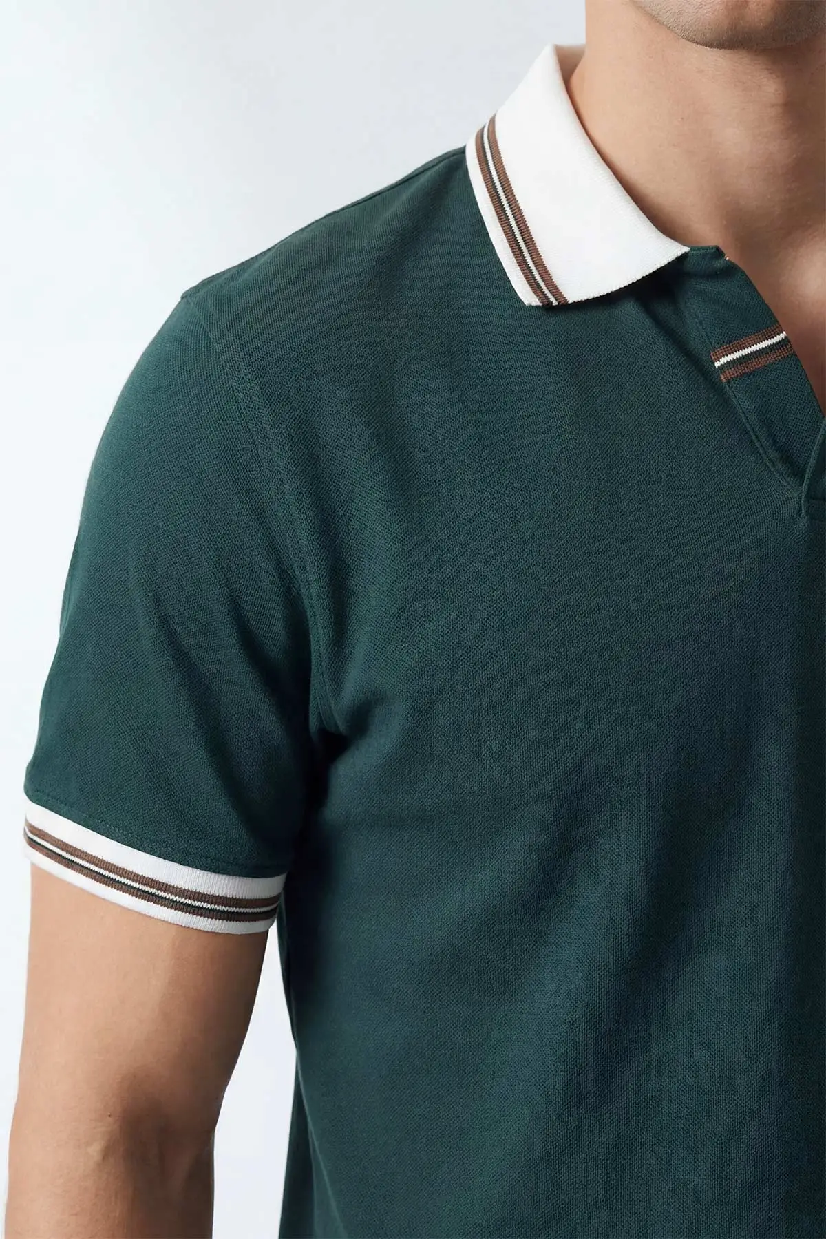 Zümrüt Yeşili Polo Yaka Erkek Tişört 435382