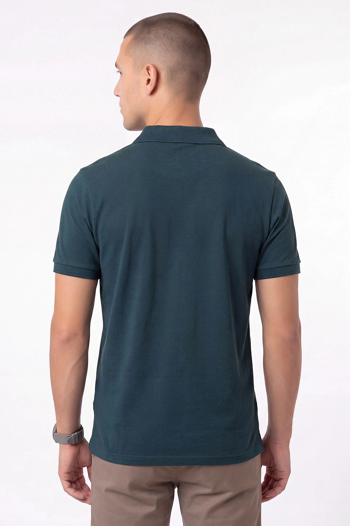 Zümrüt Yeşili Polo Yaka Erkek Tişört 470311