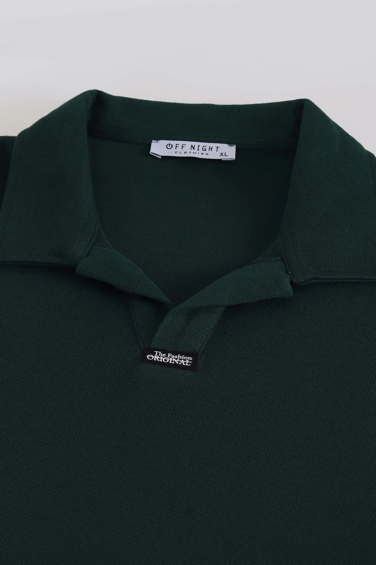 Zümrüt Yeşili Polo Yaka Uzun Kollu Erkek Sweatshirt 397134