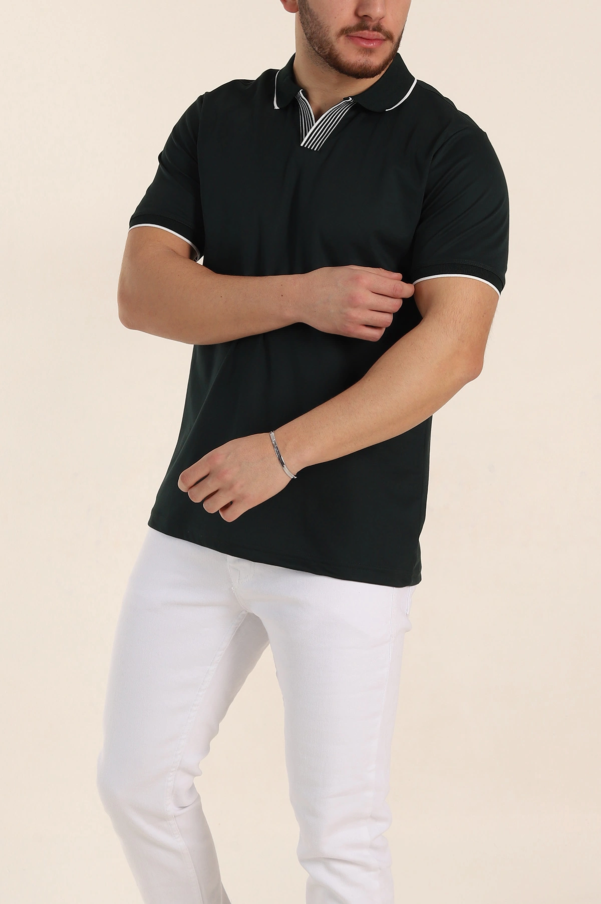 Zümrüt Yeşili Regular Fit Polo Yaka Erkek Tişört 338468