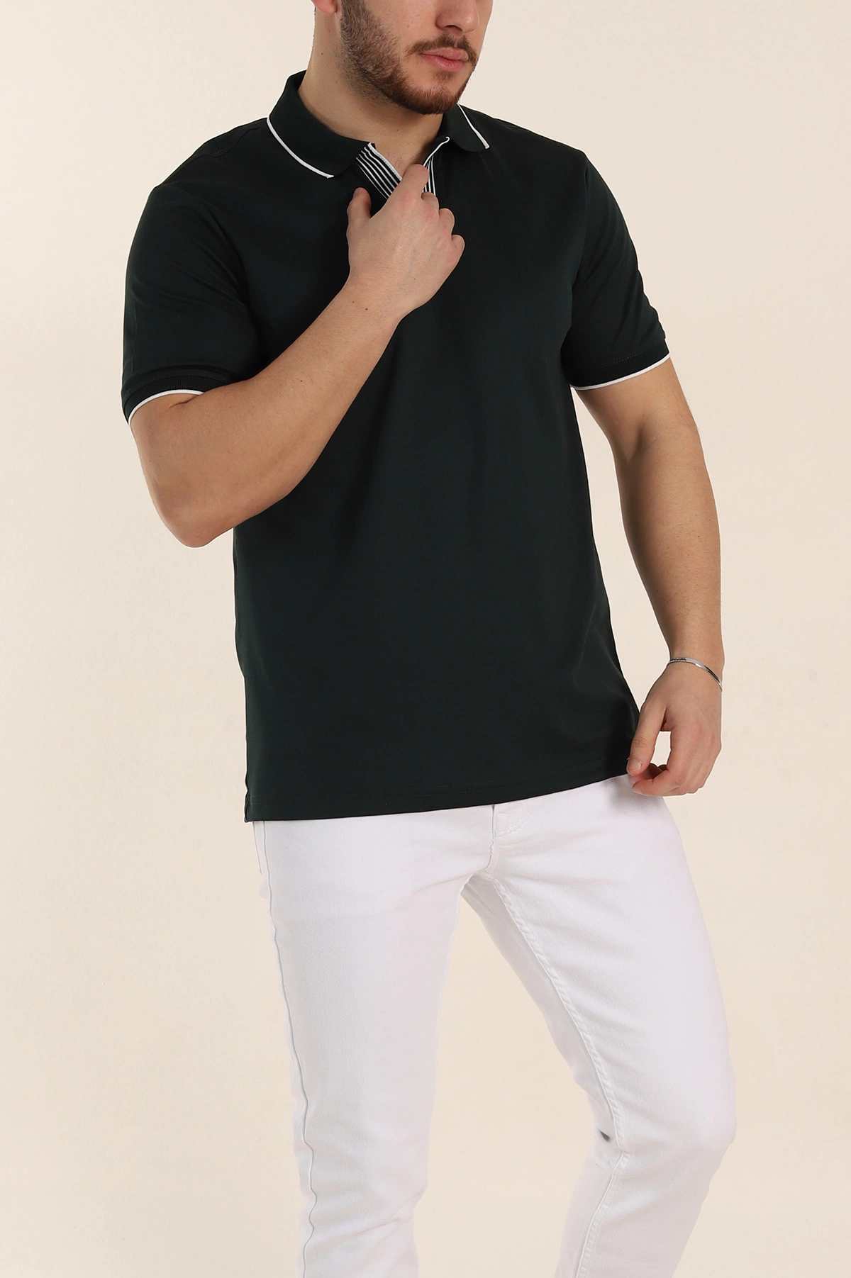 Zümrüt Yeşili Regular Fit Polo Yaka Erkek Tişört 338468