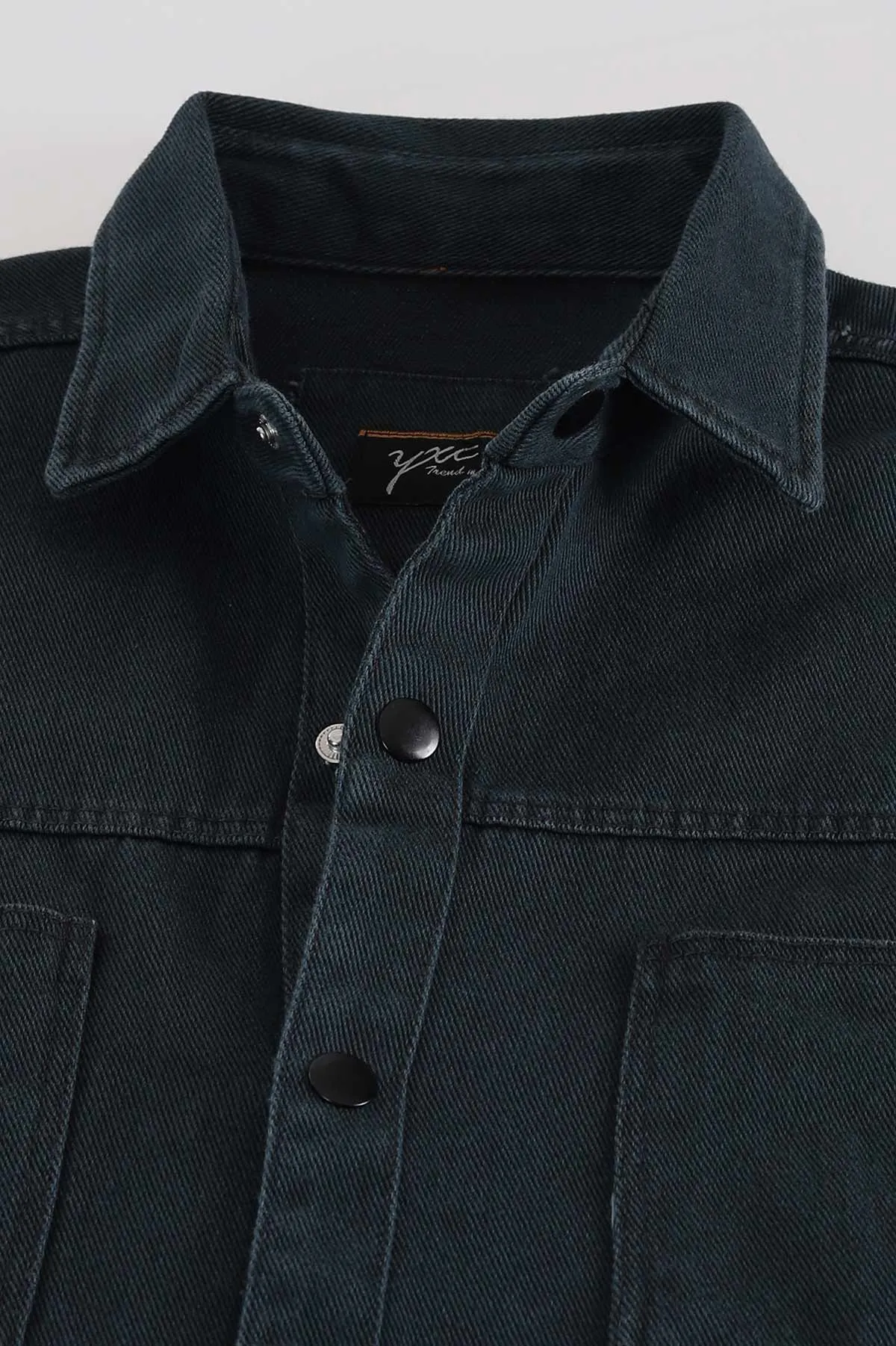 Zümrüt Yeşili Relaxed Fit Gabardin Çift Cepli Yıkamalı  Erkek Gömlek 397966