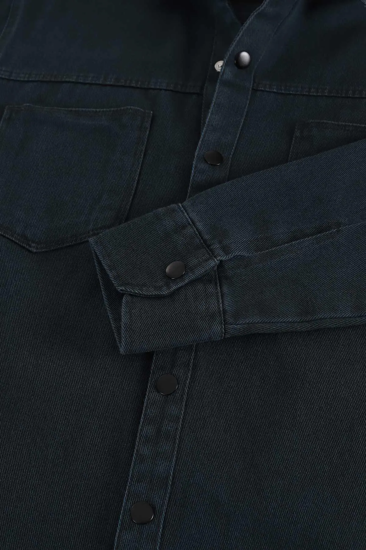 Zümrüt Yeşili Relaxed Fit Gabardin Çift Cepli Yıkamalı  Erkek Gömlek 397966