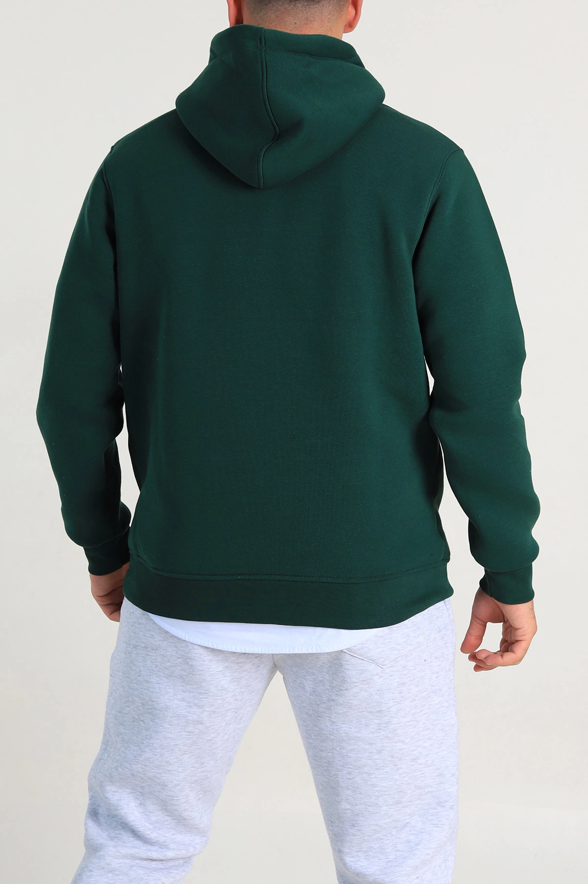 Zümrüt Yeşili Relaxed Fit Üç İp Şardonlu Kabartma Detaylı Erkek Sweatshirt 311120
