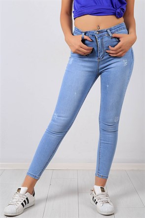  Bayan Likralı Kot Pantolon  8459B