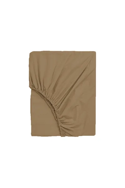 100x200 Kahverengi Bella Home Ranforce Lastik Çarşaf Seti 205359
