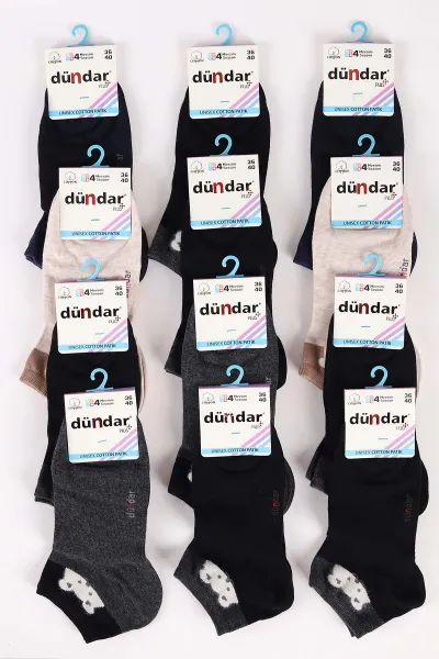 12'li Dört Mevsim Kadın Cotton Patik Çorap (36-40) 465625