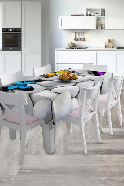 140x220 Dijital Baskılı Mordern  Masa Örtüsü 219001