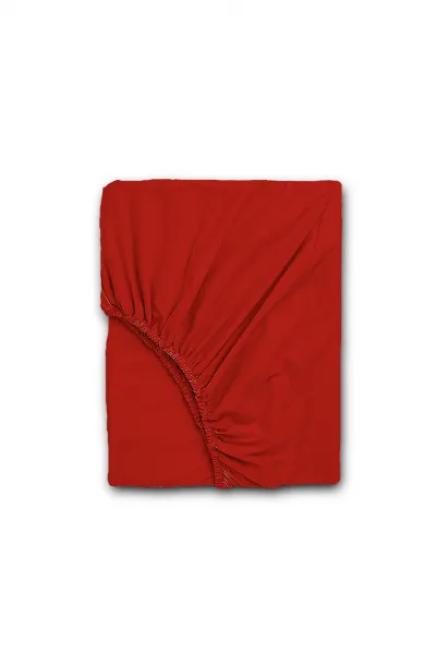 160x200 Kırmızı Bella Home Ranforce Lastik Çarşaf Seti 205397