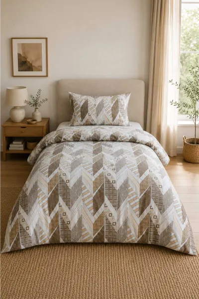 160x220 Cm Bella Home Tek Kişilik New Box Nevresim Takımı 474536