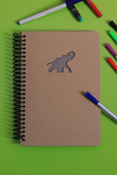 17x24 Tokaç Kraft Kapak Lazer Kesim 100 Yaprak Çizgili Defter 296461