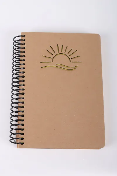 17x24 Tokaç Kraft Kapak Lazer Kesim 100 Yaprak Kareli Defter 413702