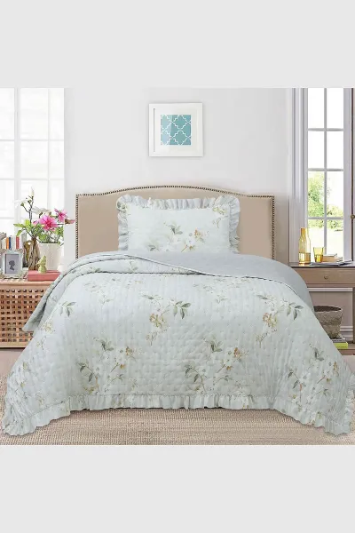 180x240 Cm Bella Home Tek Kişilik Breeze Desenli Yatak Örtüsü 395261