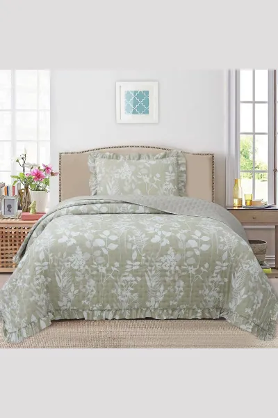 180x240 Cm Bella Home Tek Kişilik Breeze Desenli Yatak Örtüsü 395263
