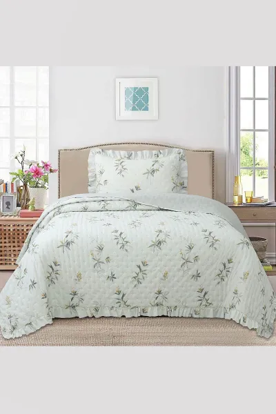 180x240 Cm Bella Home Tek Kişilik Breeze Desenli Yatak Örtüsü 395266