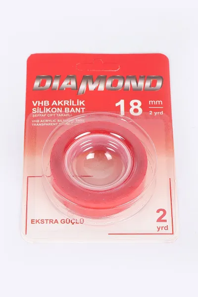 18mmX2m Diamond Çift Taraflı Akrilik Silikon Bant 384783