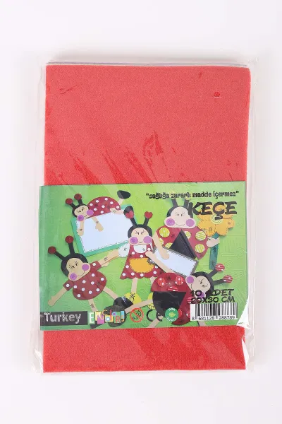20x30 Cm Renkli Karışık Keçe 10'lu 1 Paket 449130