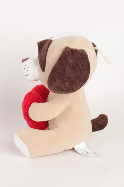 25 Cm Mavi Gözlü Kalpli Peluş Ayı Oyuncağı 339352