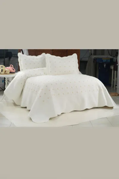 250X260 Cm Toyo Çift Kişilik Nakışlı Yatak Örtüsü 349929