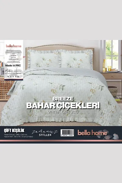 260x240 Cm Bella Home Çift Kişilik Breeze Desenli Yatak Örtüsü 395274