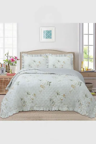260x240 Cm Bella Home Çift Kişilik Breeze Desenli Yatak Örtüsü 395274