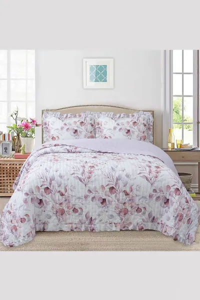 260x240 Cm Bella Home Çift Kişilik Breeze Desenli Yatak Örtüsü 395276