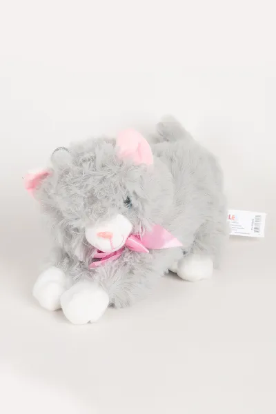 30 Cm İri Gözlü Sesli Peluş Kedi Oyuncağı 339370