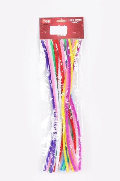 30 Cm Tgb Şönil Peluş Tel 7 Renk 20'li El İşi Etkinlik Teli 384399