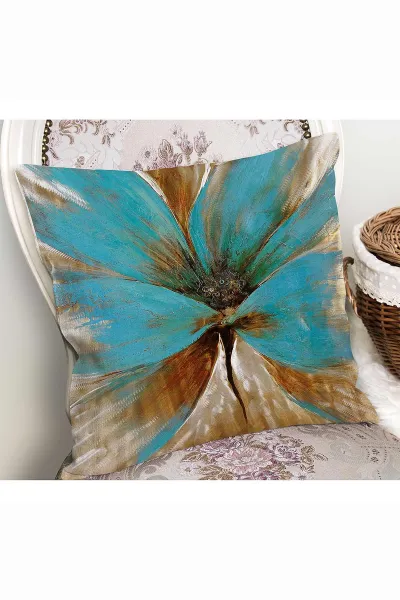 43x43 Dijital Baskılı Fermuarlı Modern Kırlent Kılıfı 308655