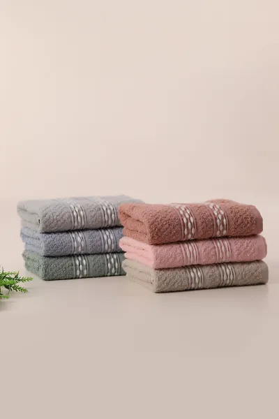 50x85 Cm 6'lı Boncuk Bursa El ve Yüz Havlusu Seti 418545